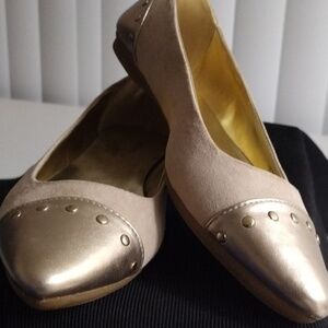 Woman shoes flats size 6.5m by style &co zinc/khaki color